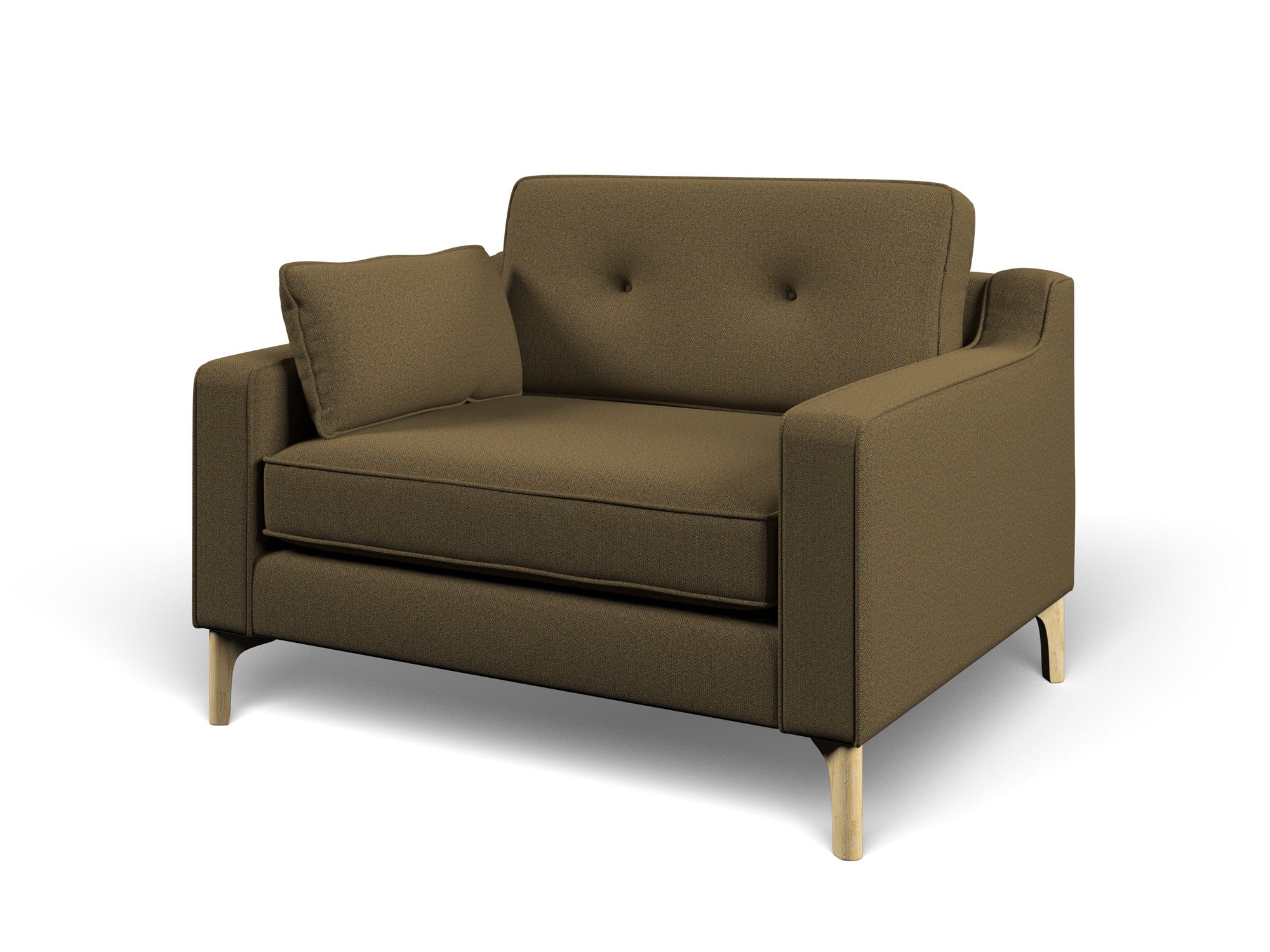 Abraham Moon Herringbone Bronze Madison Armchair