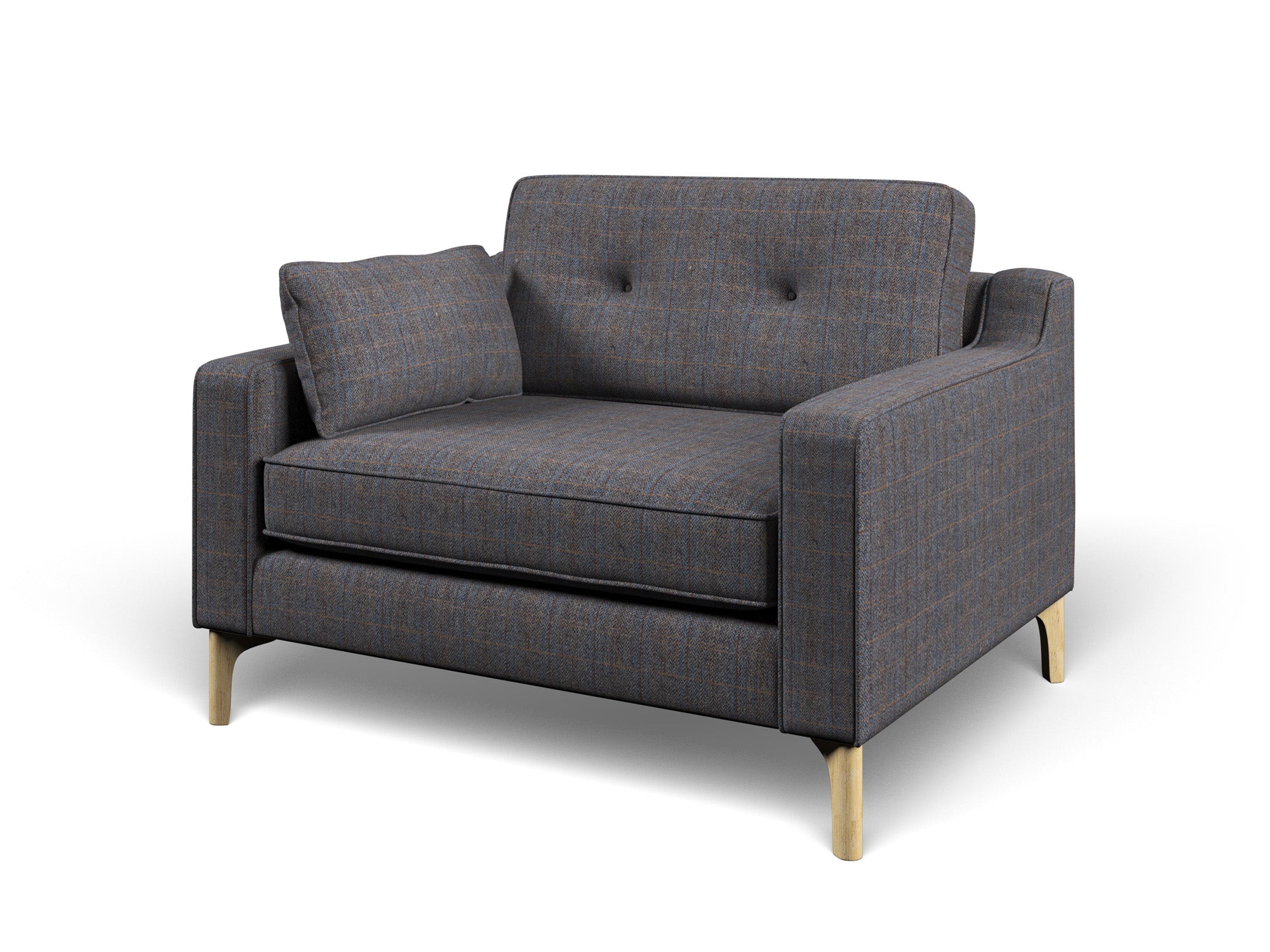 Harris Tweed Herringbone Charcoal Hug Loveseat Sofa – All About Tweed