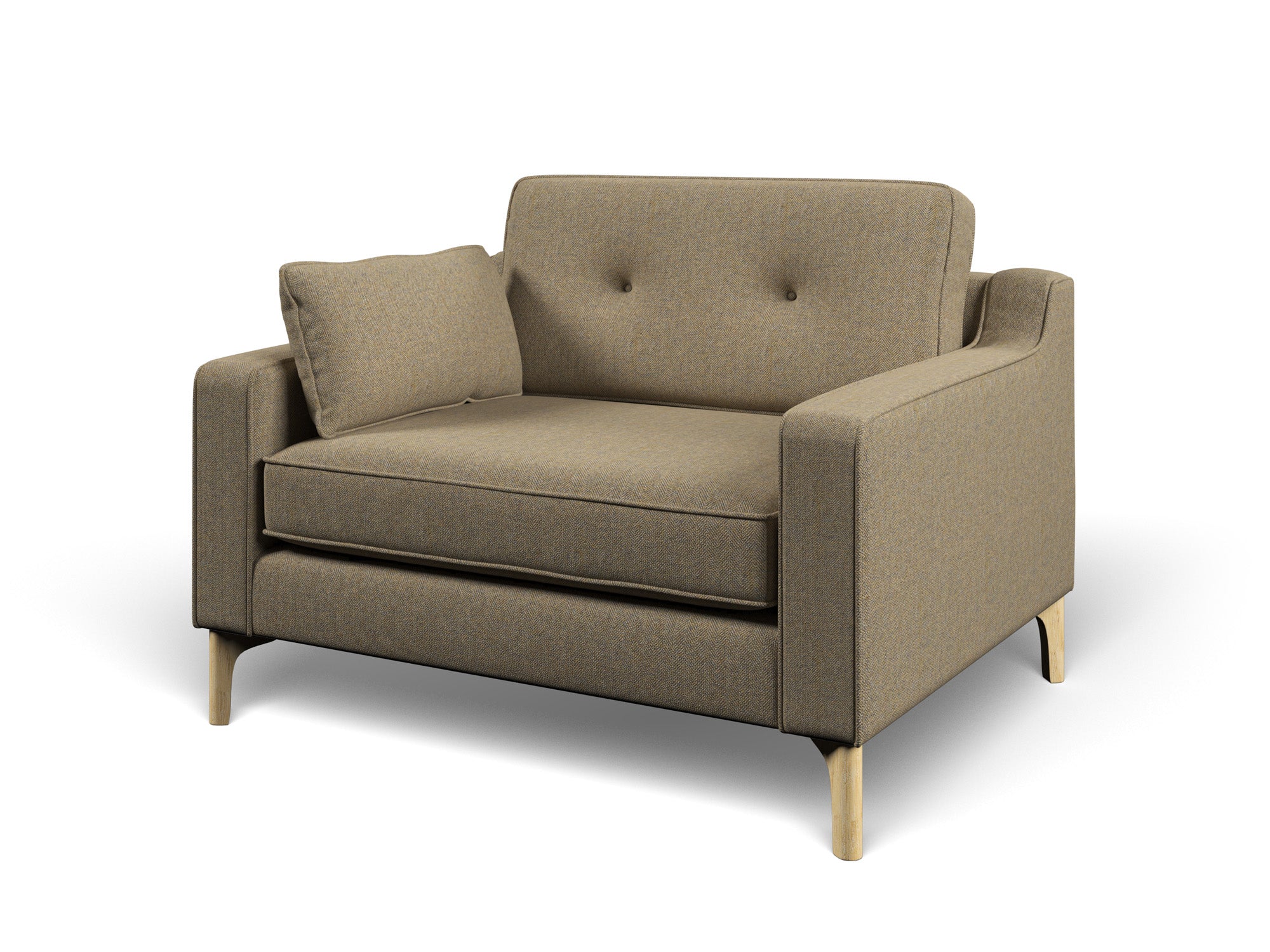 Abraham Moon Herringbone Pine Dalton Love Seat Sofa