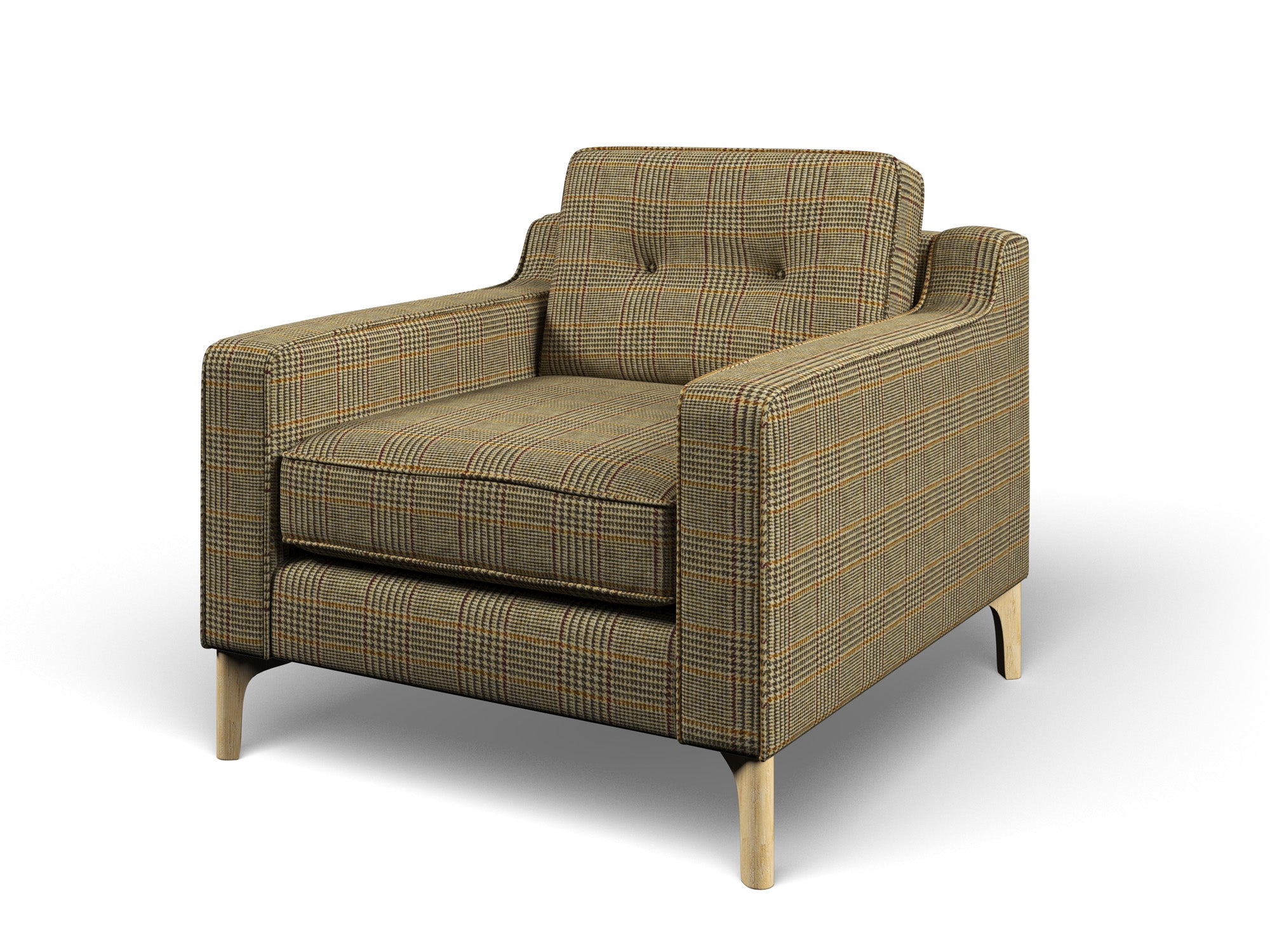 Harris Tweed Dogtooth Bronze Hug Armchair All About Tweed