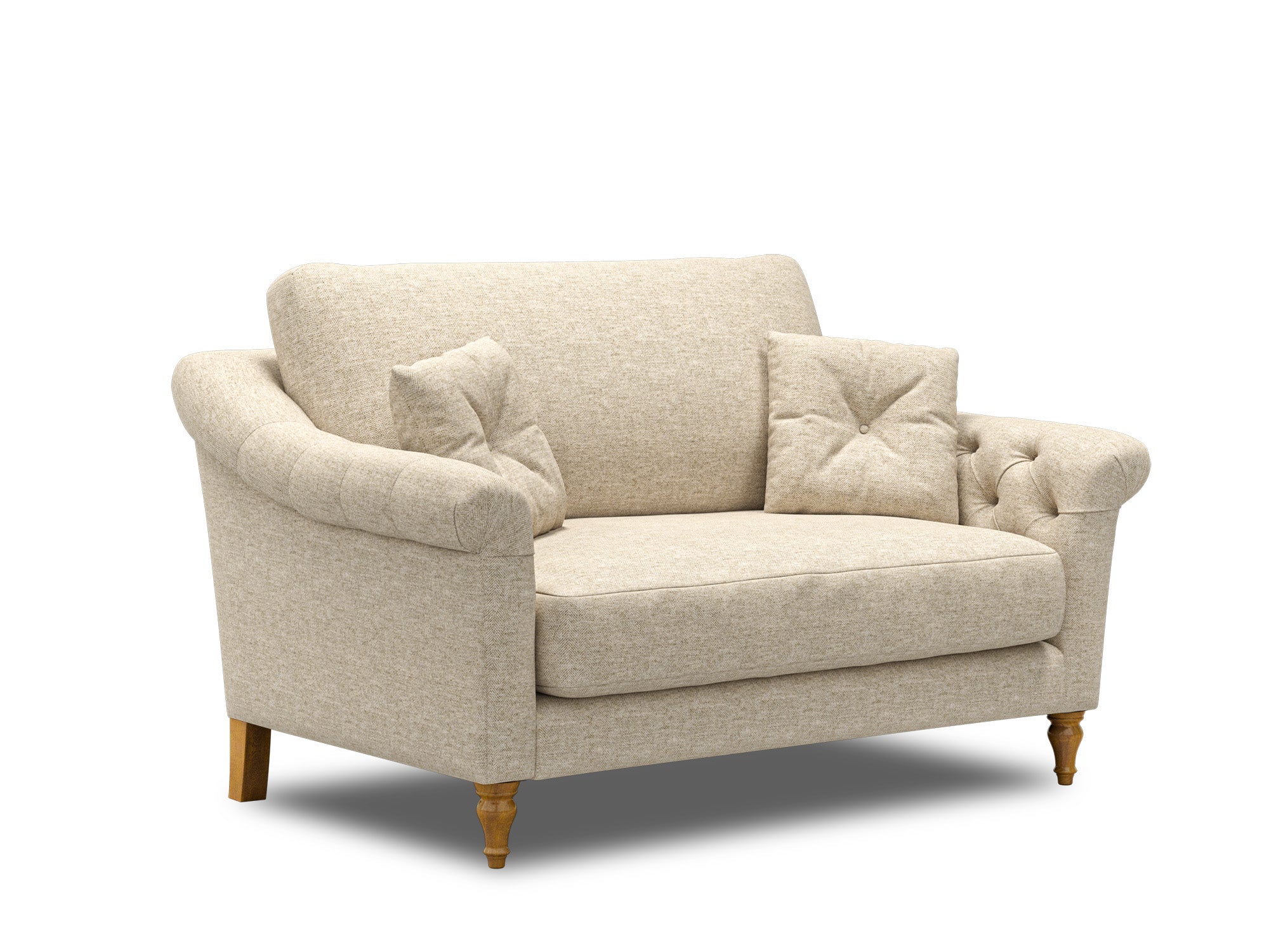 Harris Tweed Barleycorn Sage Dalton Love Seat Sofa