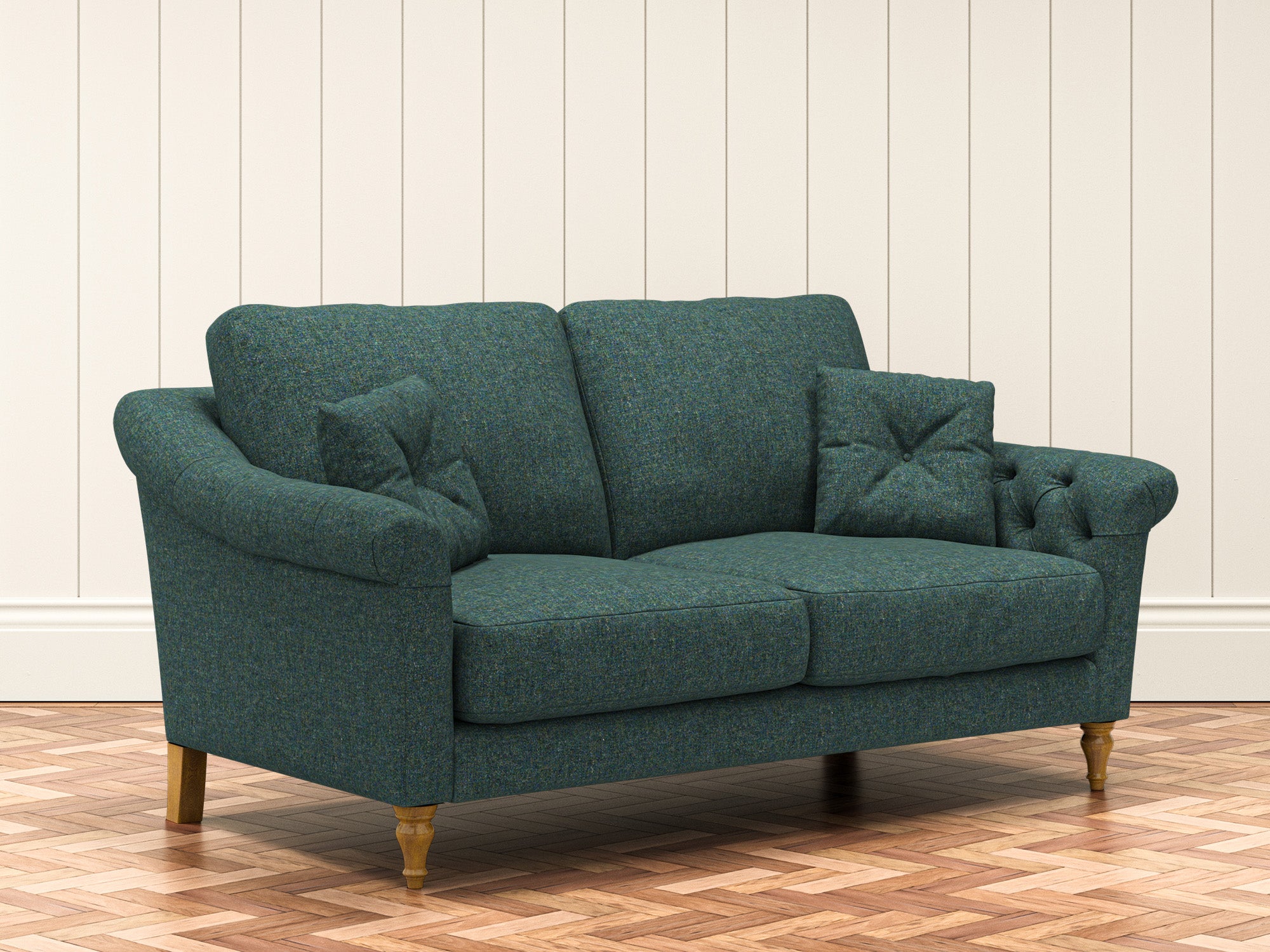 Harris Tweed Check Carbon Dalton Medium Sofa