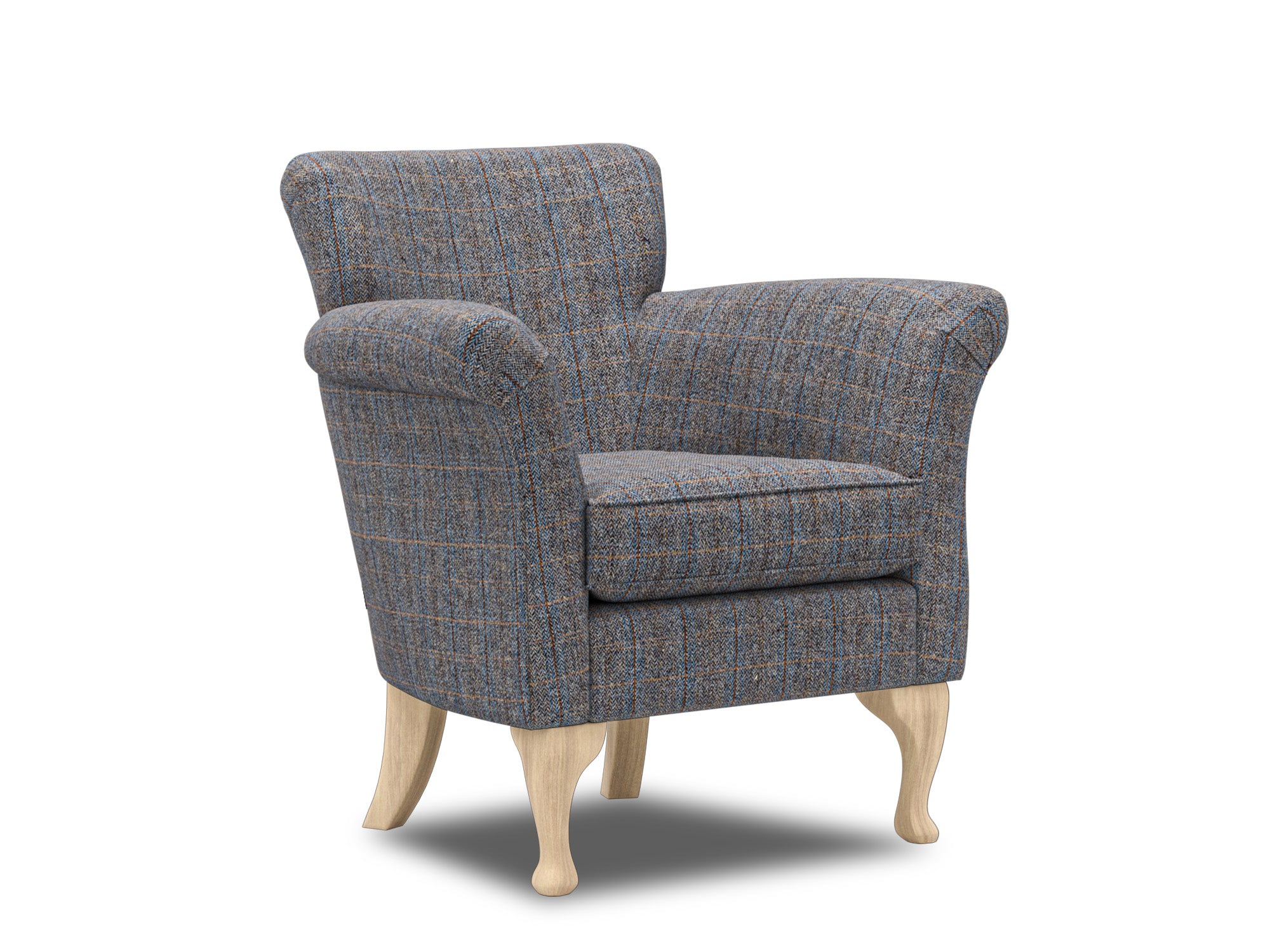 Harris Tweed Herringbone Charcoal Fabian Armchair – All About Tweed