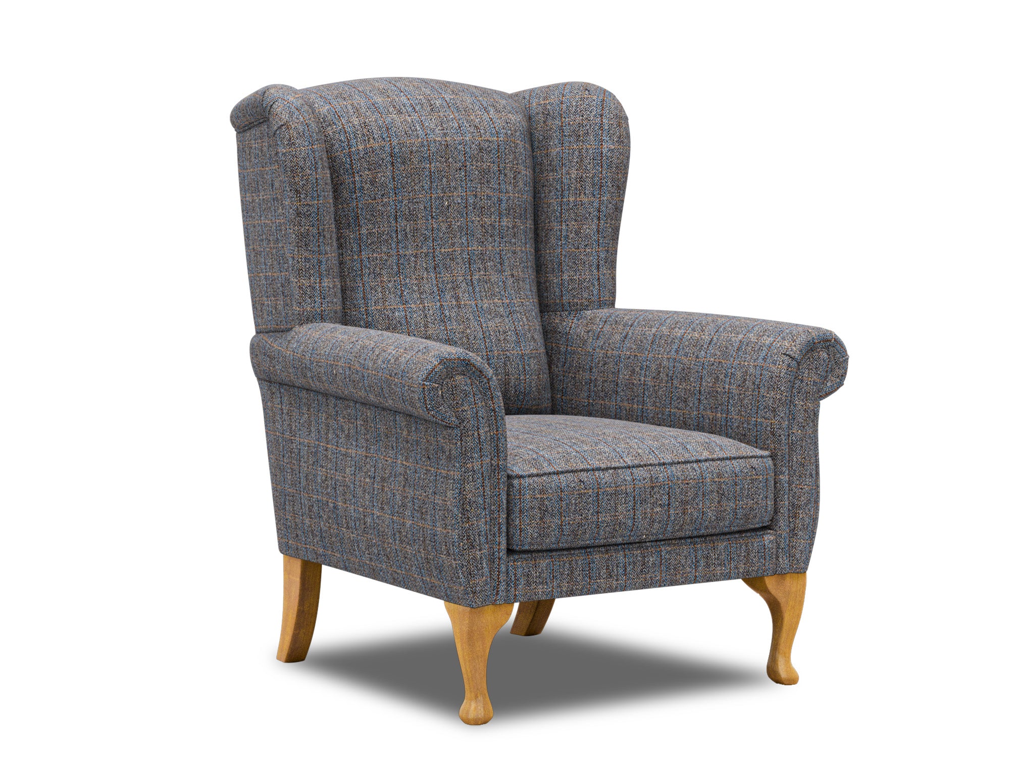 Harris Tweed Herringbone Charcoal Harper Armchair – All About Tweed
