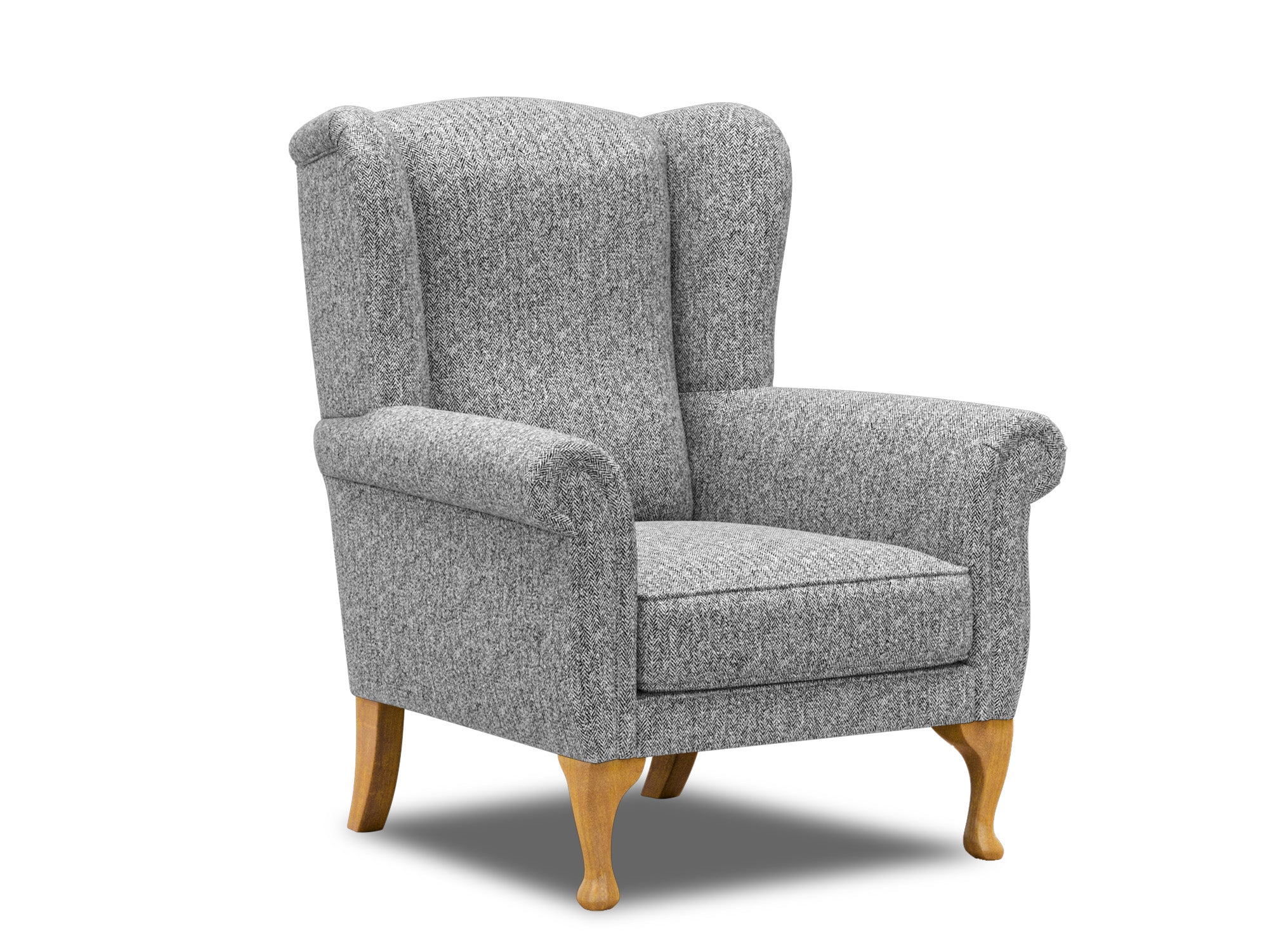 Harris Tweed Herringbone Slate Harper Armchair – All About Tweed