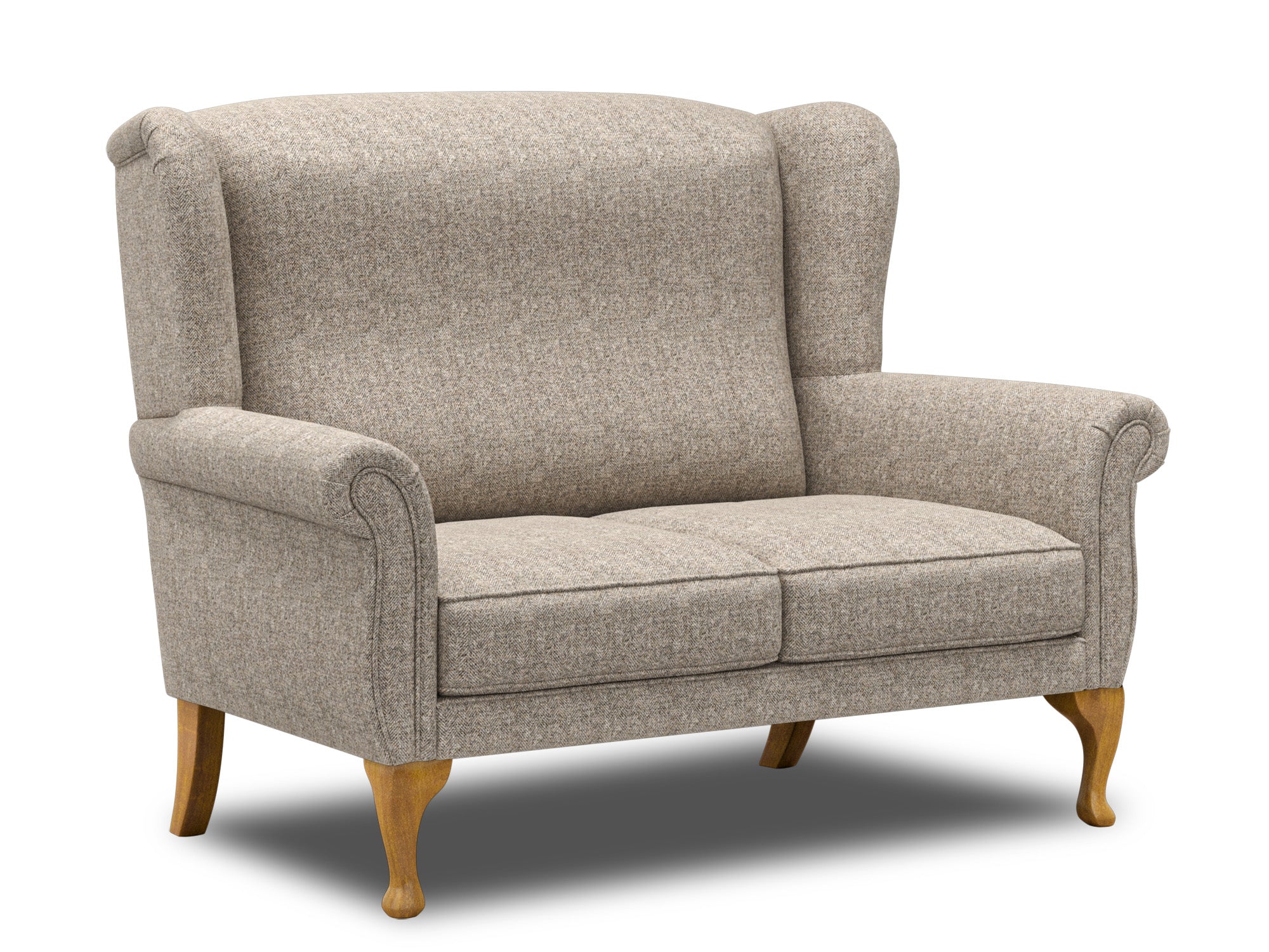Abraham Moon Herringbone Blush Harper Armchair