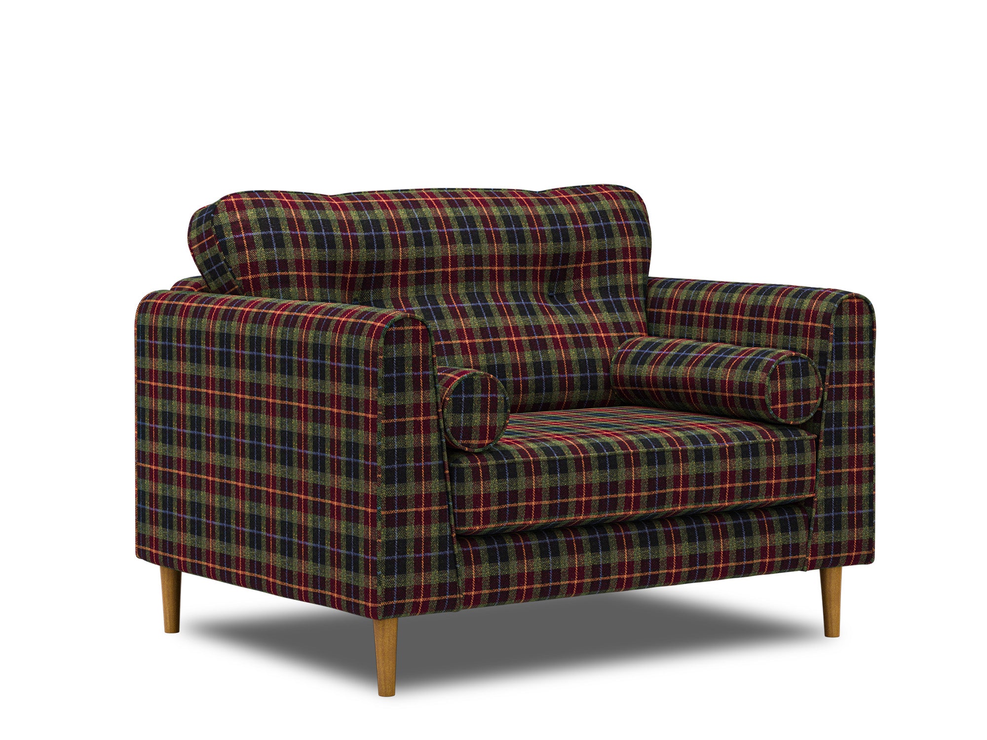Harris Tweed Check Scarlet Dalton Large Sofa