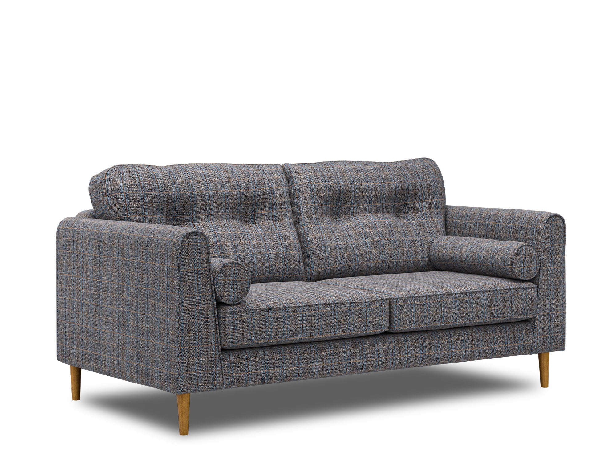 Harris Tweed Herringbone Charcoal Madison Medium Sofa – All About Tweed