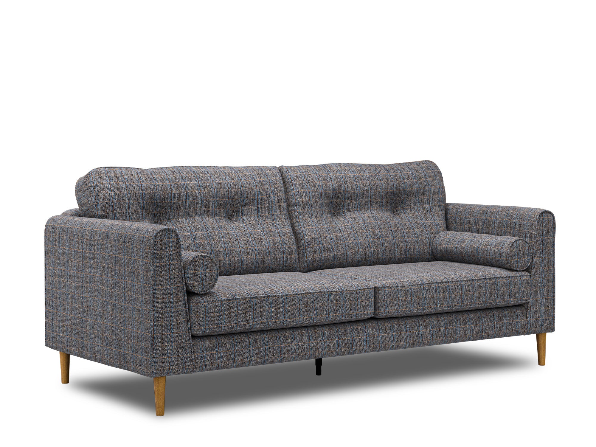 Harris Tweed Herringbone Charcoal Madison Large Sofa – All About Tweed