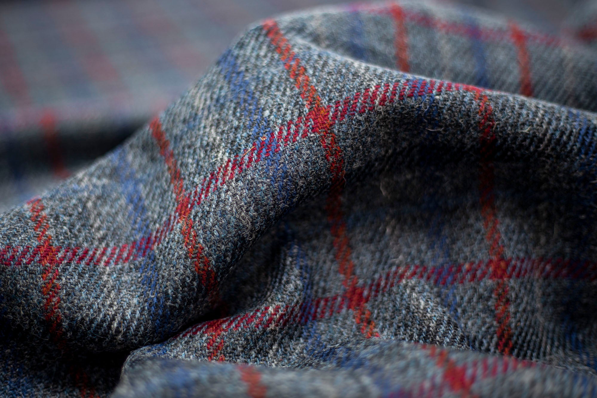Products in Harris Tweed Check Carbon Fabric – All About Tweed