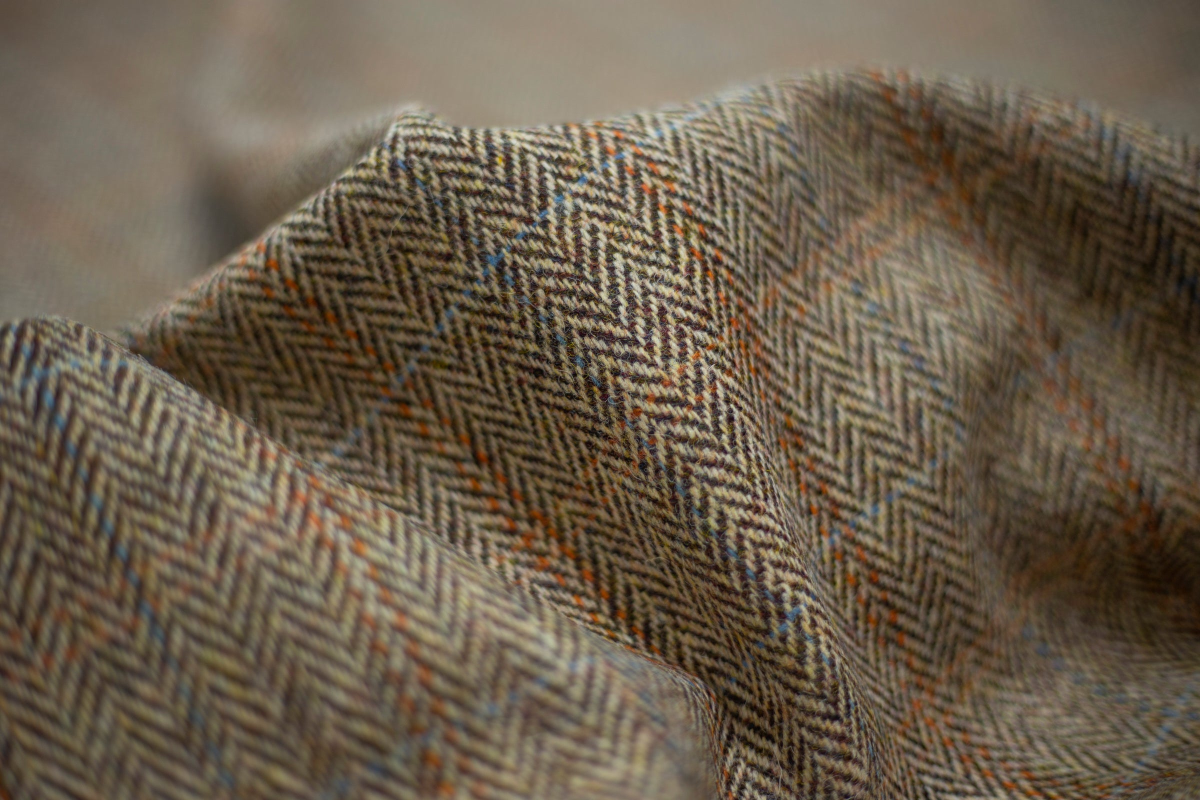 Harris Tweed Herringbone Moss