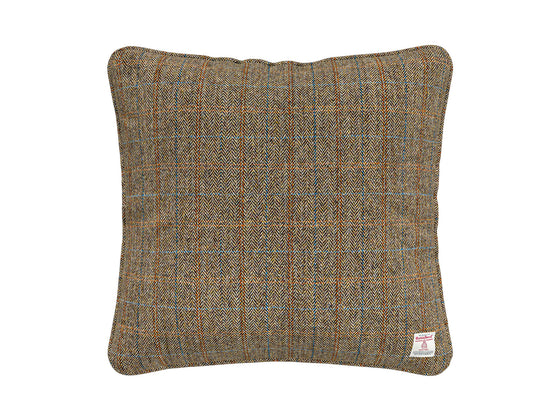 Harris Tweed Herringbone Moss Cushion Cover