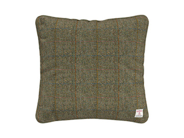 Harris Tweed Herringbone Fern Cushion Cover