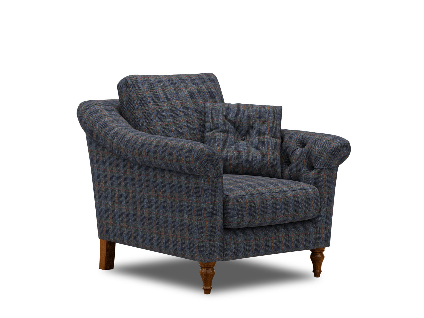 Harris Tweed Check Midnight Dalton Armchair – All About Tweed