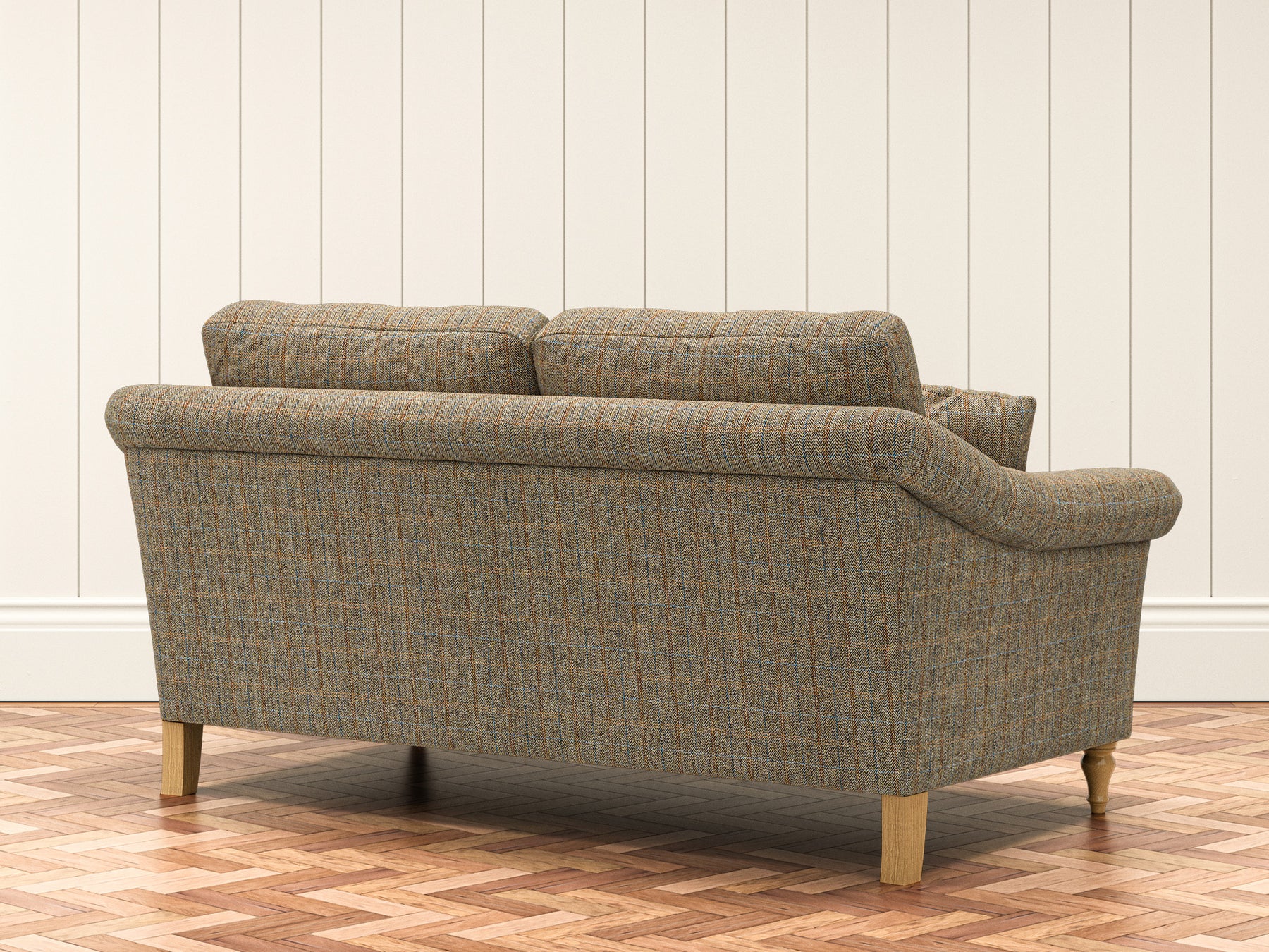 Harris Tweed Herringbone Moss Dalton Medium Sofa – All About Tweed