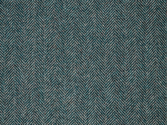 Abraham Moon Herringbone Dark Teal Hudson Dining Chair Fabric Image 1