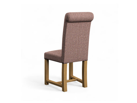 Abraham Moon Herringbone Grape Hudson Dining Chair Back Image