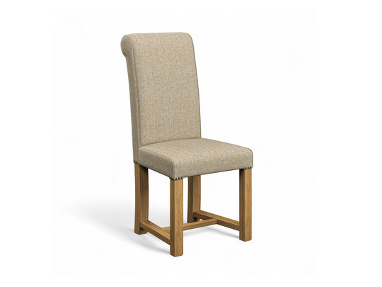 Abraham Moon Herringbone Hazel Hudson Dining Chair Front Cut Out