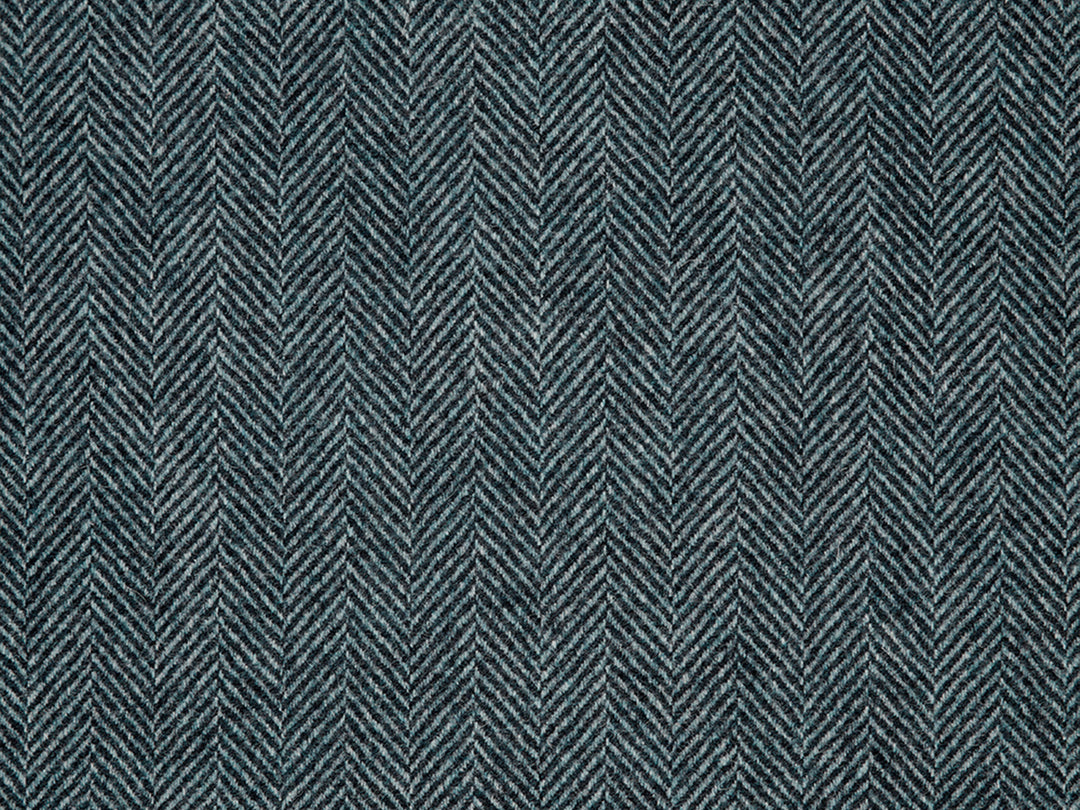 Abraham Moon Herringbone Indigo Hudson Dining Chair Fabric Image 1