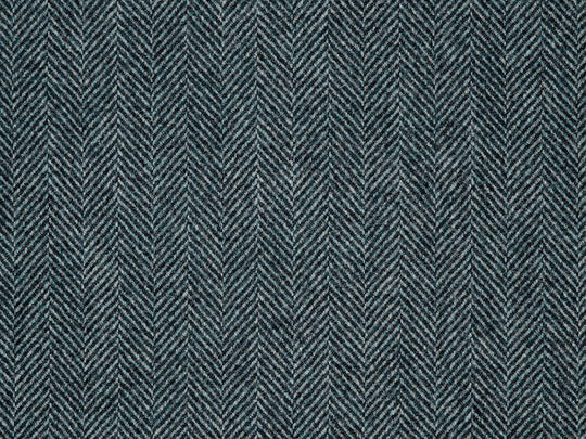 Abraham Moon Herringbone Indigo Hudson Dining Chair Fabric Image 1