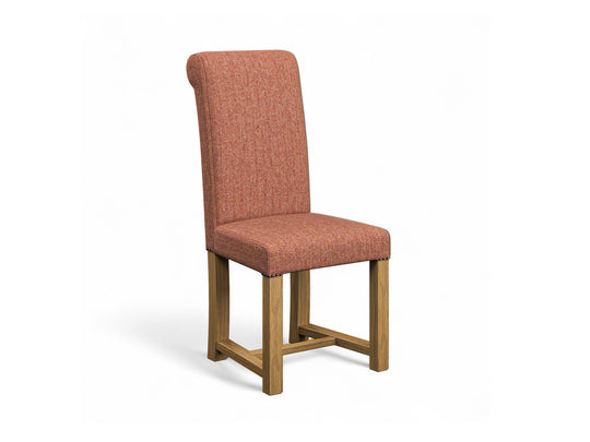 Abraham Moon Herringbone Mulberry Hudson Dining Chair Front Cut Out