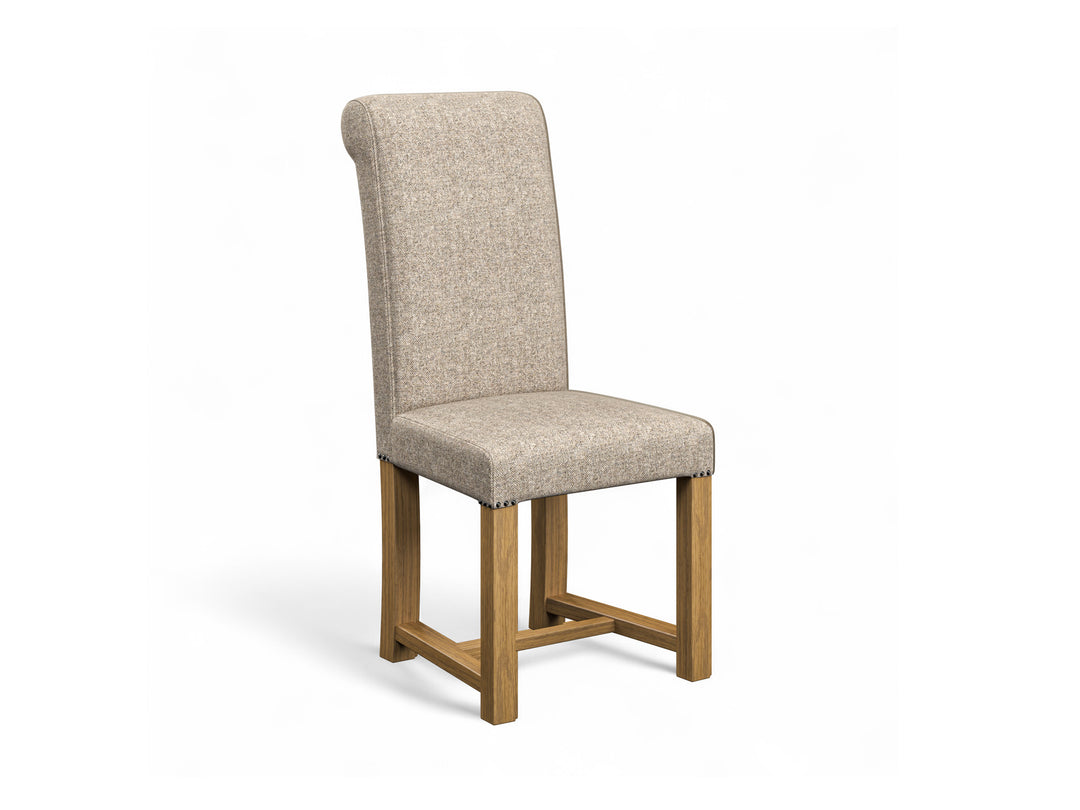 Abraham Moon Herringbone Silt Hudson Dining Chair Front Cut Out