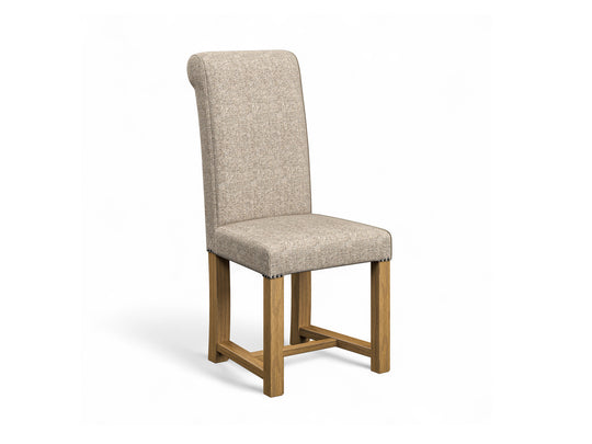 Abraham Moon Herringbone Silt Hudson Dining Chair Front Cut Out