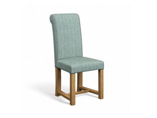 Abraham Moon Tweed Mint Hudson Dining Chair Front Cut Out