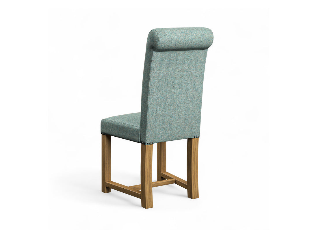 Abraham Moon Tweed Mint Hudson Dining Chair Back Image