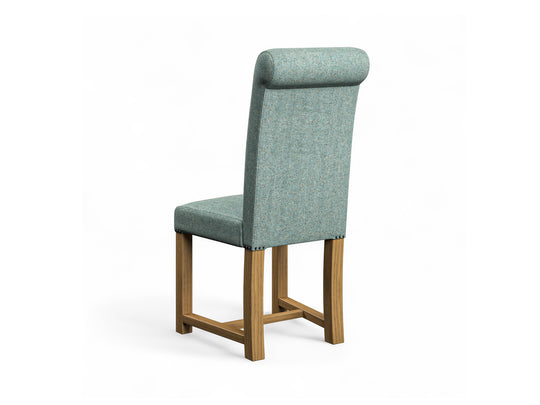 Abraham Moon Tweed Mint Hudson Dining Chair Back Image