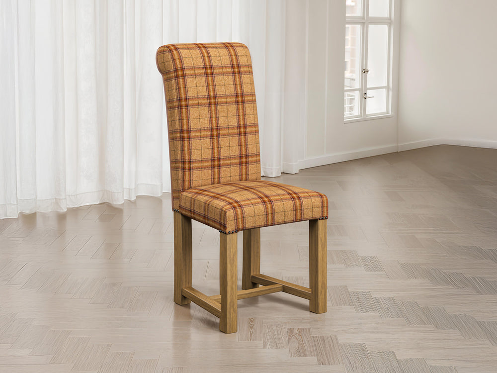Abraham Moon Apsley Terracotta Hudson Dining Chair Front Lifestyle Image