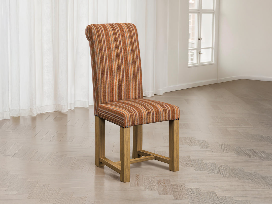 Abraham Moon Burleigh Terracotta Hudson Dining Chair Front Lifestyle Image