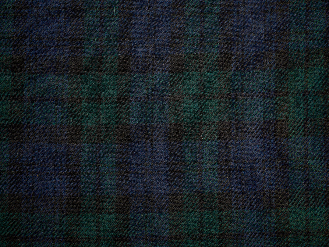 Harris Tweed Tartan Black Hudson Dining Chair Fabric Image 1