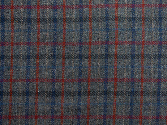 Harris Tweed Check Carbon Hudson Dining Chair Fabric Image 1