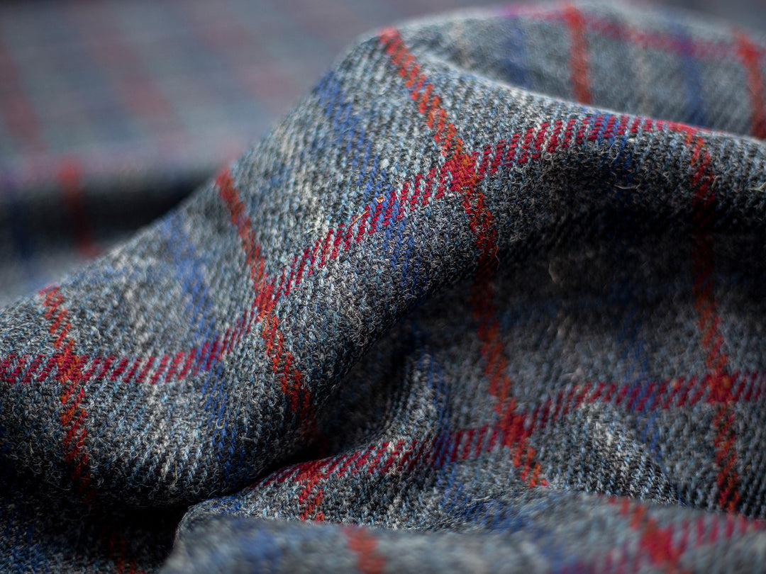Harris Tweed Check Carbon Hudson Dining Chair Fabric Image 2