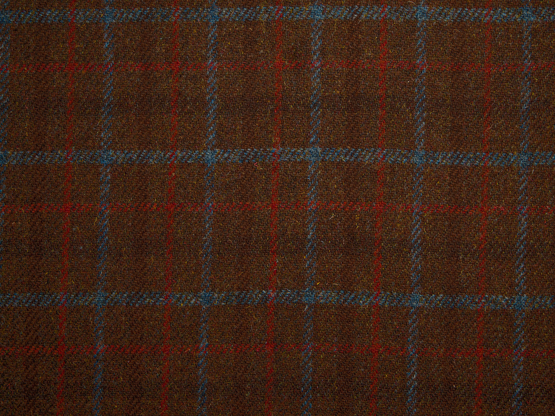 Harris Tweed Check Cocoa Hudson Dining Chair Fabric Image 1