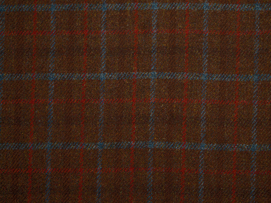Harris Tweed Check Cocoa Hudson Dining Chair Fabric Image 1