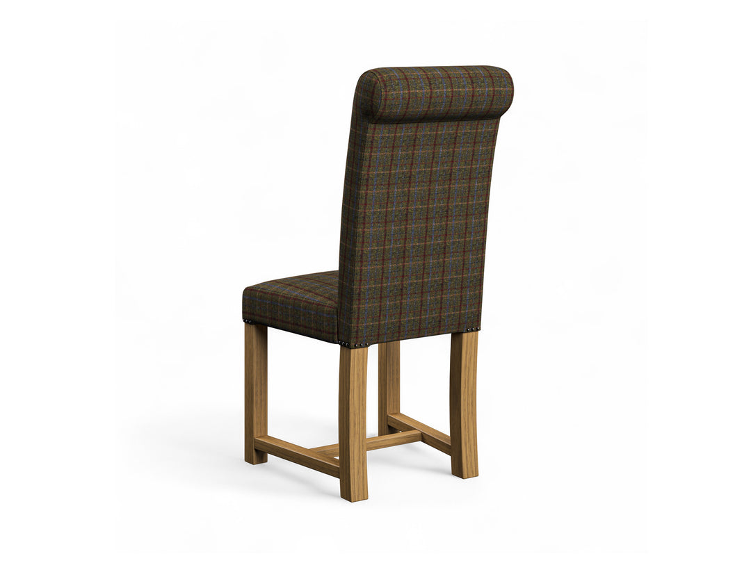 Harris Tweed Check Hazel Hudson Dining Chair Back Image