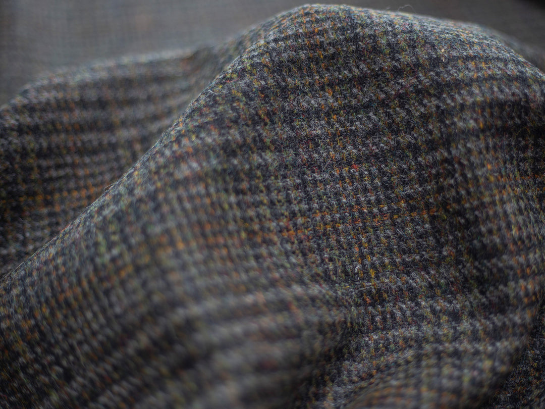 Harris Tweed Check Granite Hudson Dining Chair Fabric Image 2