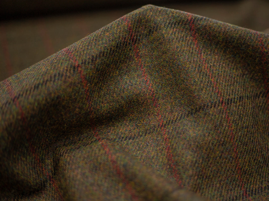 Harris Tweed Check Gorse Hudson Dining Chair Fabric Image 2
