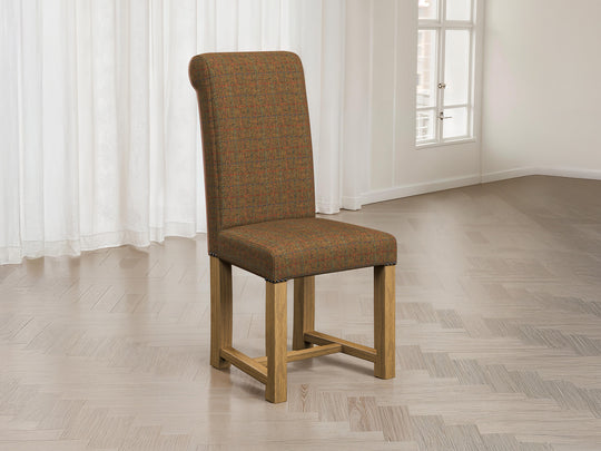 Harris Tweed Check Marigold Hudson Dining Chair Front Lifestyle Image