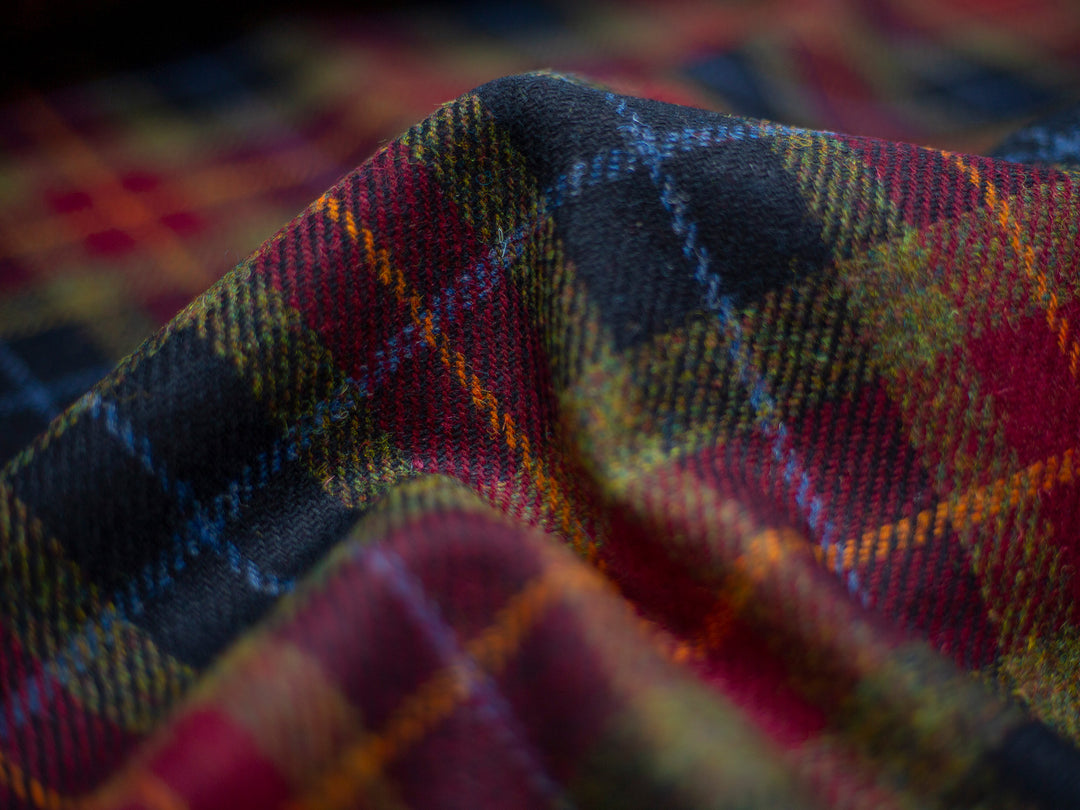 Harris Tweed Check Scarlet Hudson Dining Chair Fabric Image 2