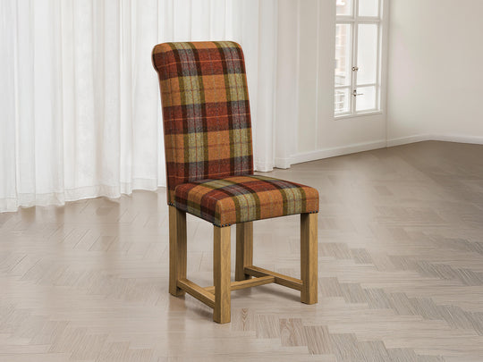 Abraham Moon Skye Burnt Orange Hudson Dining Chair Front Lifestyle Image