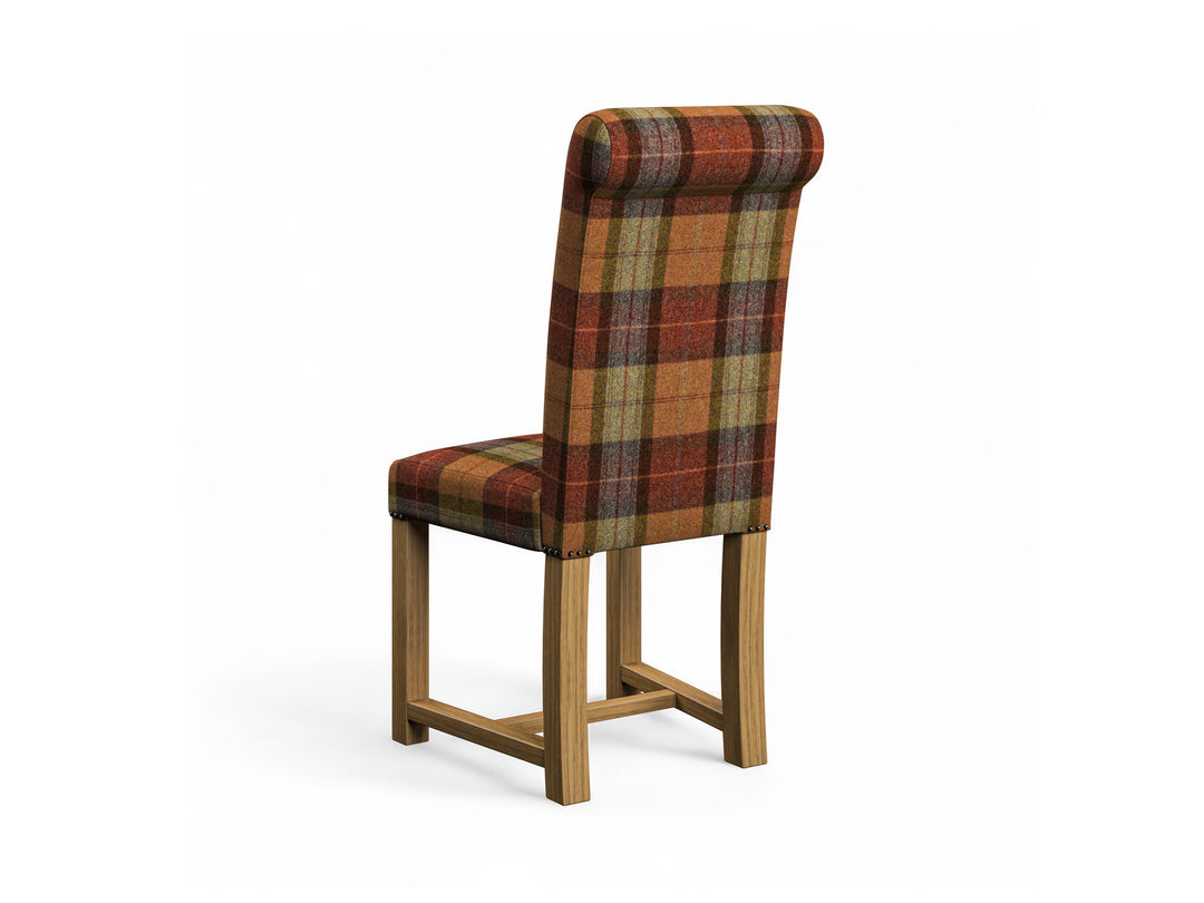 Abraham Moon Skye Burnt Orange Hudson Dining Chair Back Image