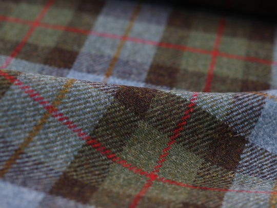 Harris Tweed Check Sky Hudson Dining Chair Fabric Image 2