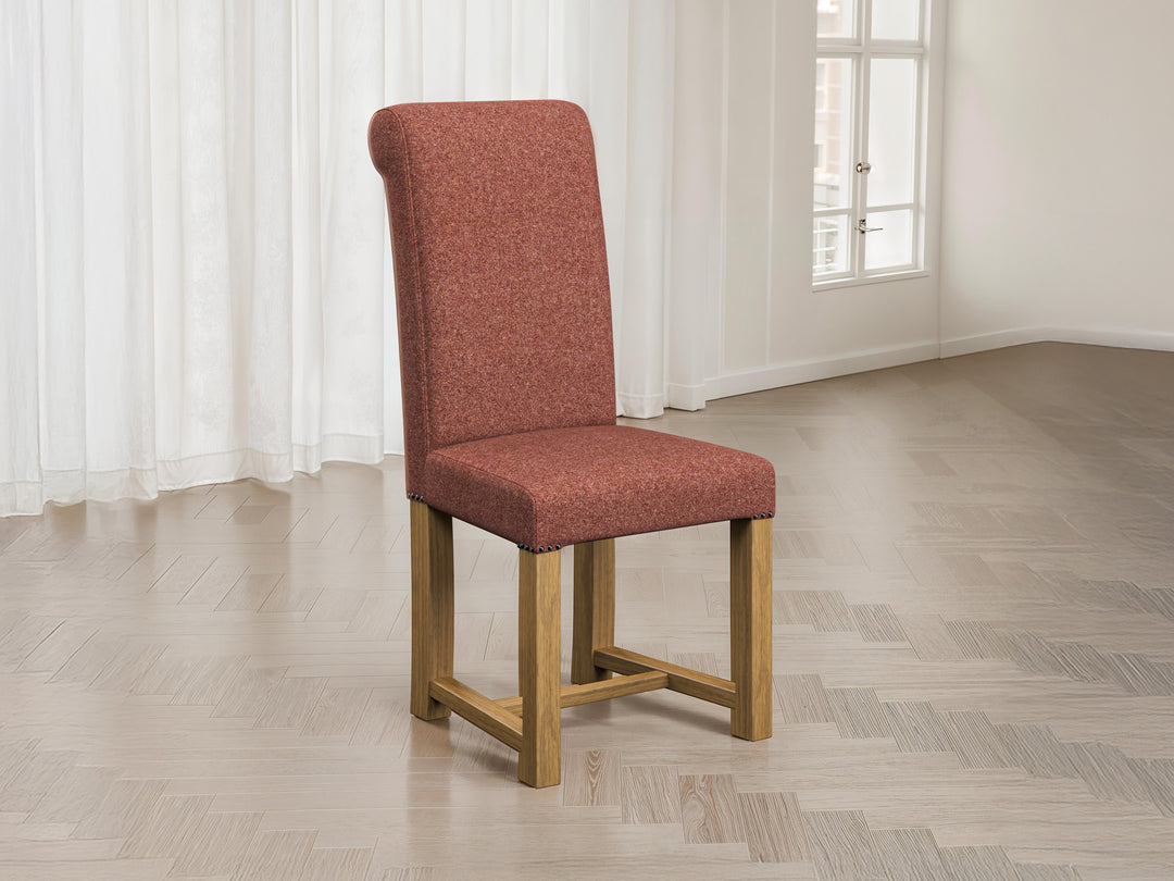 Abraham Moon Donegal Red Hudson Dining Chair Front Lifestyle Image