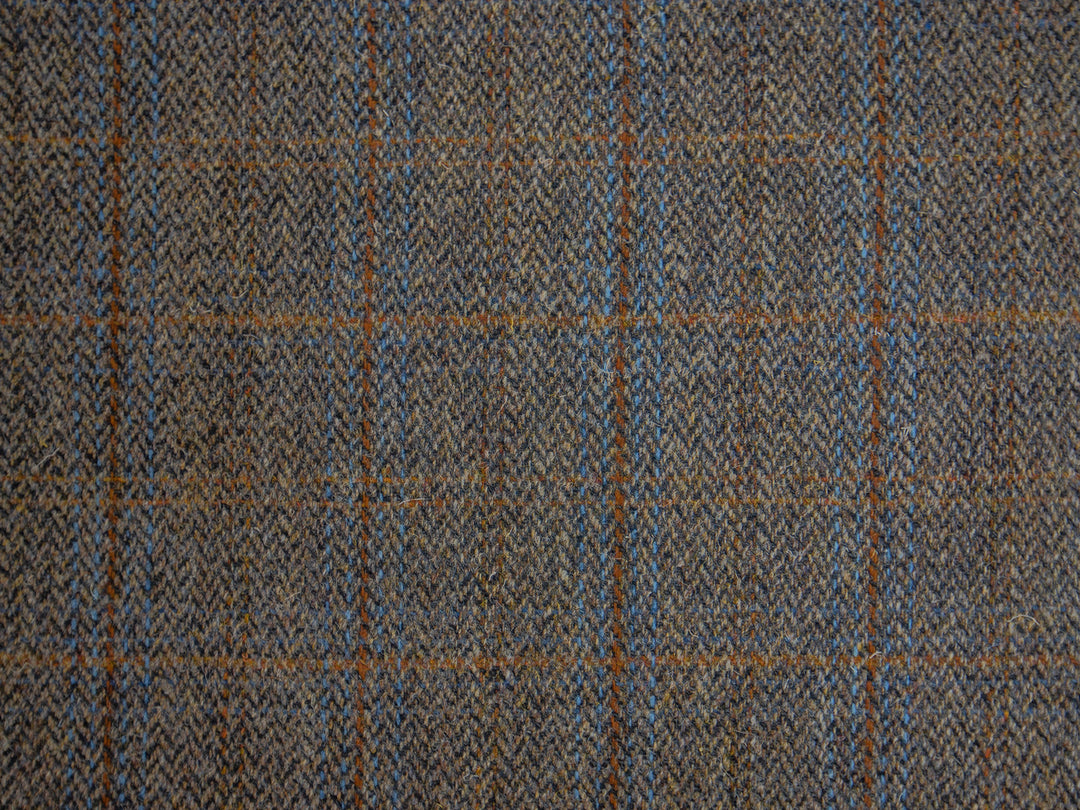 Harris Tweed Herringbone Charcoal Hudson Dining Chair Fabric Image 1