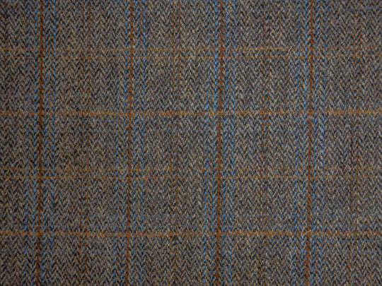 Harris Tweed Herringbone Charcoal Hudson Dining Chair Fabric Image 1