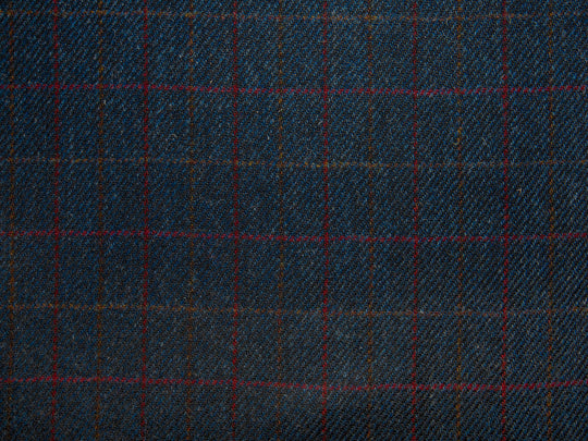 Harris Tweed Herringbone Denim Hudson Dining Chair Fabric Image 1