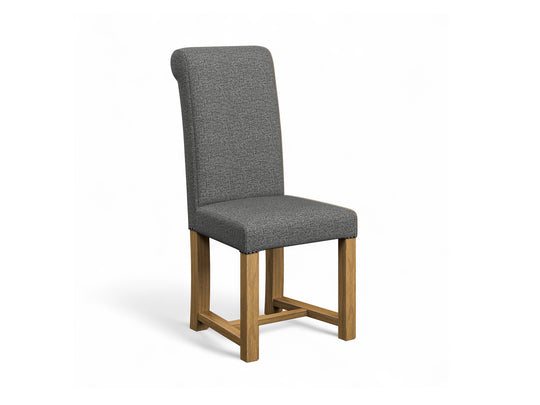 Harris Tweed Harris Dark Grey Hudson Dining Chair Front Cut Out